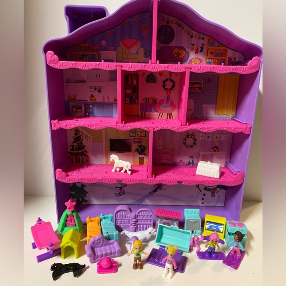 Polly Pocket Christmas Advent Calendar Mini Dolls And Accessory Lot Mattel 2021 - Picture 3 of 8